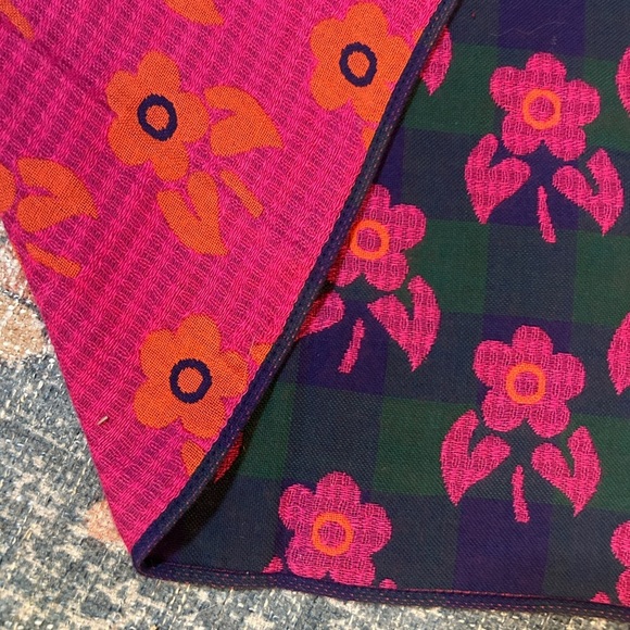 VIVIENNE WESTWOOD Cotton Handkerchief Reversible Orb Floral Design - Picture 2 of 7